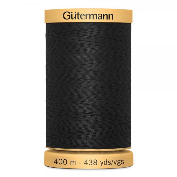 Bumullstråd 400 meter svart Gutermann